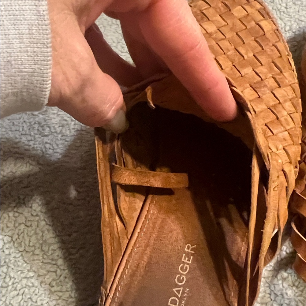 Kelsi Dagger Brooklyn Maple Woven Mules Size 8.5 - Picture 11 of 11